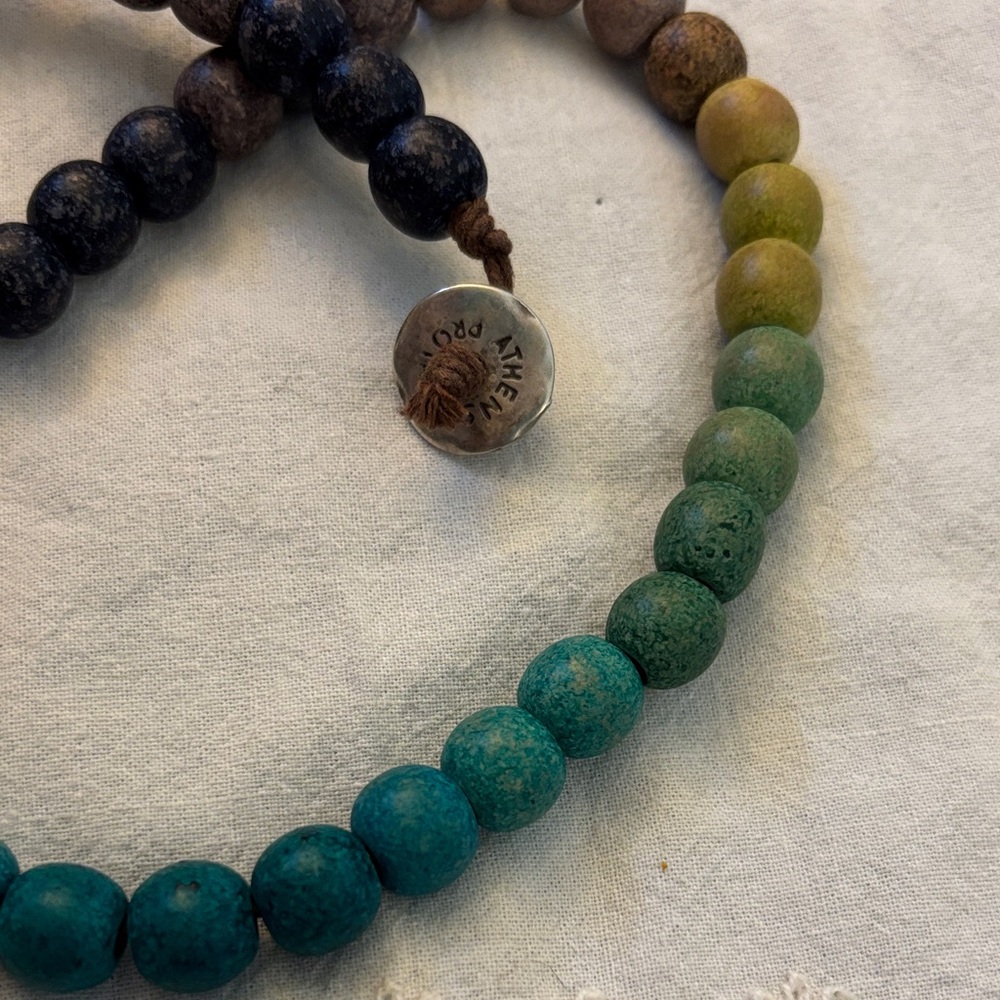 Athens Protasis Ombré Beaded Necklace- TEAL - Picture 3 of 3